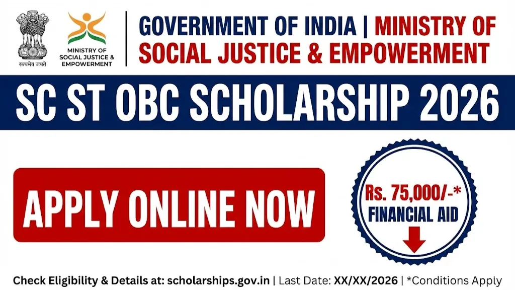 SC ST OBC Scholarship 2026